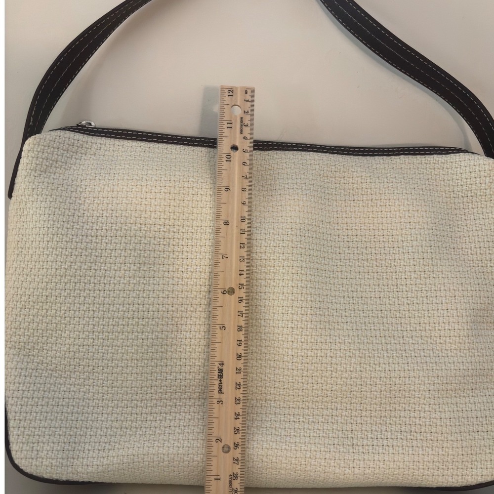 Stone Mountain Shoulder Bag Women Medium Cream Brown EUC Woven Ladybug Charm - Picture 5 of 12